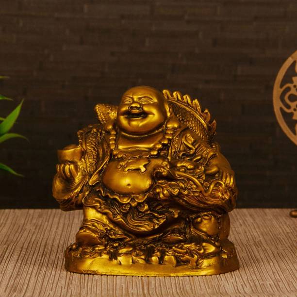 TIED RIBBONS Laughing Buddha Feng Shui & Vastu Decorative Showpiece Decorative Showpiece  -  12 cm