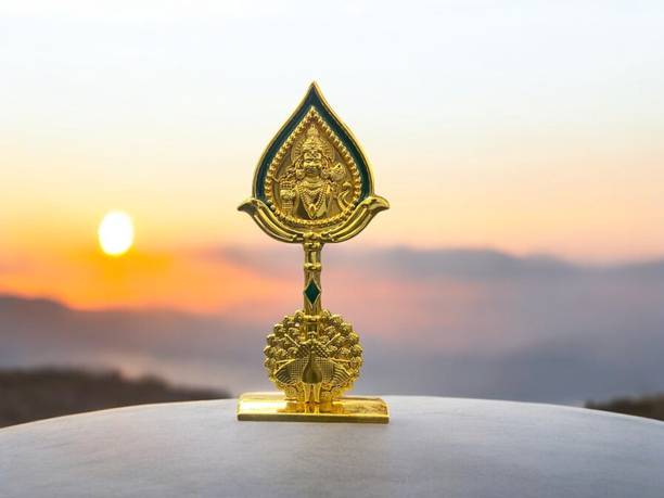 ASTRAMART Mayil with god murugan face vel for pooja room, office table etc Decorative Showpiece  -  10 cm