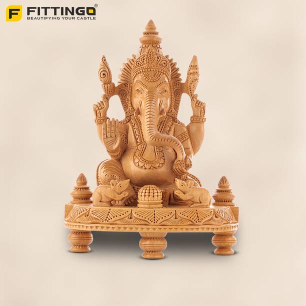 fittingo Decorative Lord Ganesha Statue Decorative Showpiece  -  24 cm