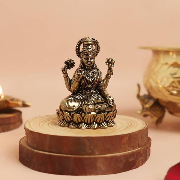 The Spiritual Living Maa Laxmi Idol | Laxmi Mata Murti | Brass Idol | Idol for Mandir , Home & Office Decorative Showpiece  -  5.1 cm