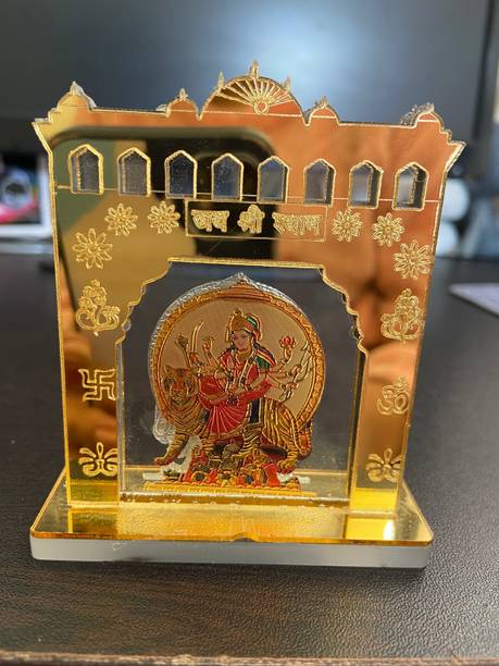 JMD GLOBAL SALES Durga Mata Ji Toran Dwaar Decorative Showpiece for Car Decorative Showpiece  -  8.4 cm