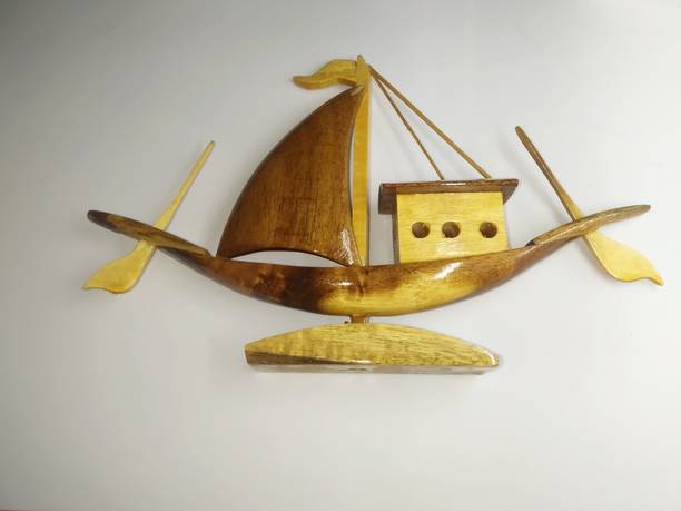 Jay Vasudevaya Enterprise Traditional Ship Decorative Showpiece  -  15 cm