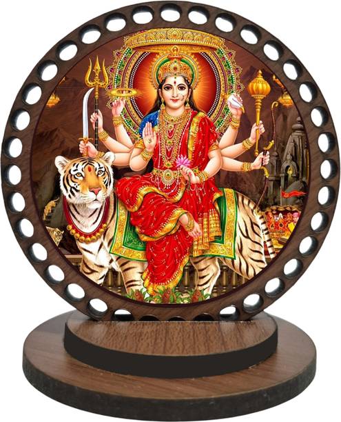 ar creative Sherawali Mata Durga Maa Car Dashboard Idol, God Statue For Car, Home, Office Decorative Showpiece  -  7.62 cm