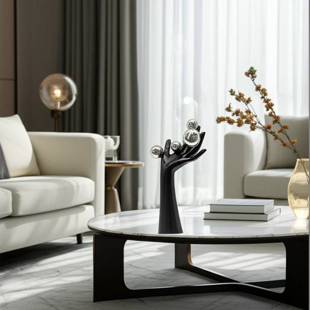 HOUSOPIA Abstract Harmony Figurine– Modern Luxury Decorative Sculpture | 13 × 5.5 × 27 cm Decorative Showpiece  -  27 cm