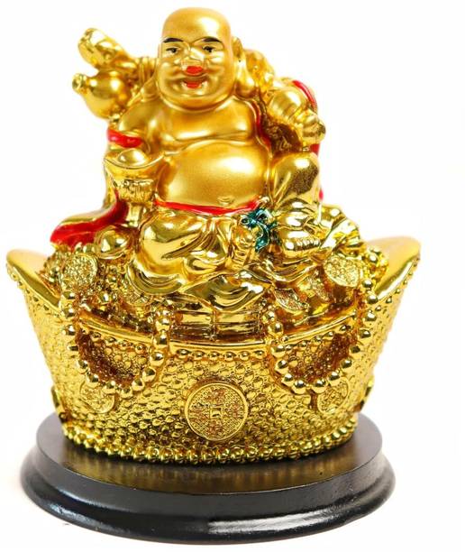 The Spiritual Living Laughing Buddha | 4 Inch Laughing Buddha Statue for Money | Vastu Feng Shui Item Decorative Showpiece  -  10.2 cm