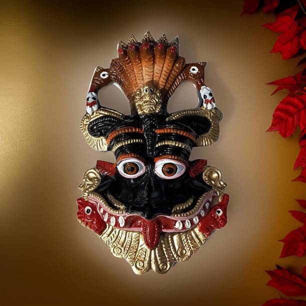 BattlePoint Metal Nazar Battu/Keertimukh/Evil Eye Protector for Home Vastu Feng Shui Wall Decorative Showpiece  -  15 cm