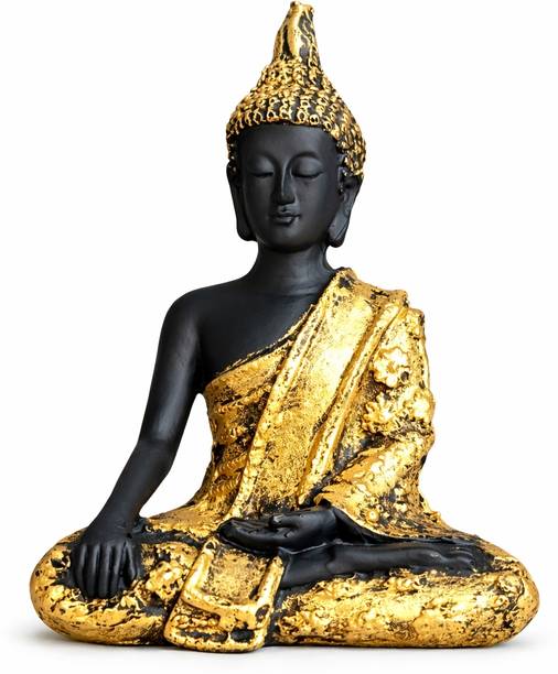 MSAA TRADERS MSAA-BUDDHA-S10-BLK Decorative Showpiece  -  10.5 cm