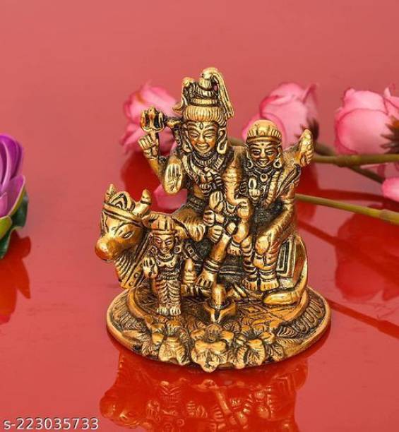 DARIDRA BHANJAN Lord shiva idol,shiv parivar idol,ganesh idol,shivling ,shivji,sankar ji Decorative Showpiece  -  14 cm