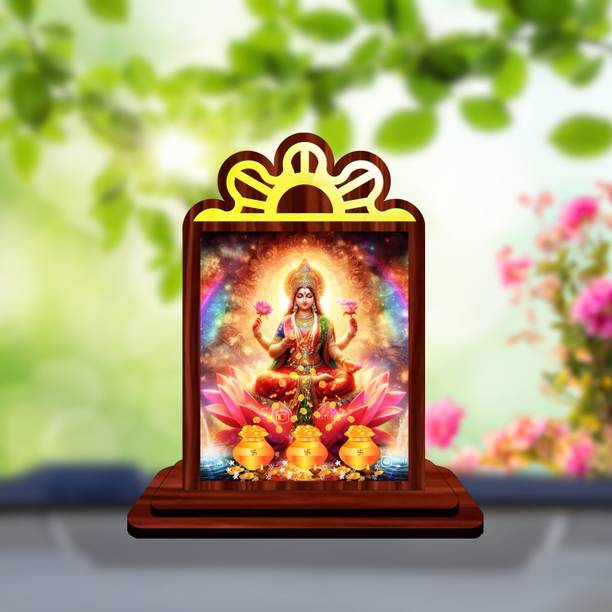GiftsRange Lakshmi Laxmi Mahalaxmi Car Dashboard Idol Decorative Showpiece  -  9.5 cm