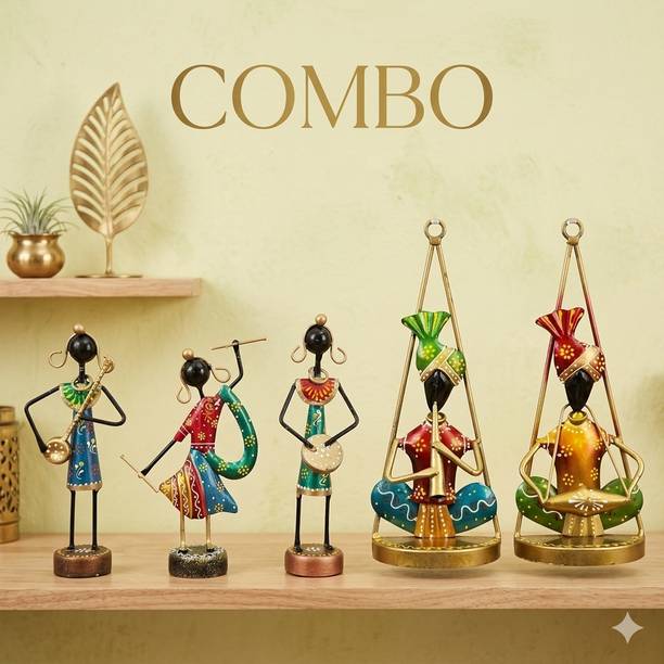 Handicrafy Handmade 5 pcs combo set डेकोरेटिव शोपीस  -  25 cm