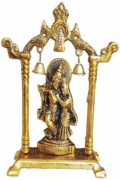 VALUE CRAFTS Metal Radha Krishna Idol Statue Decorative Showpiece Decorative Showpiece  -  20 cm