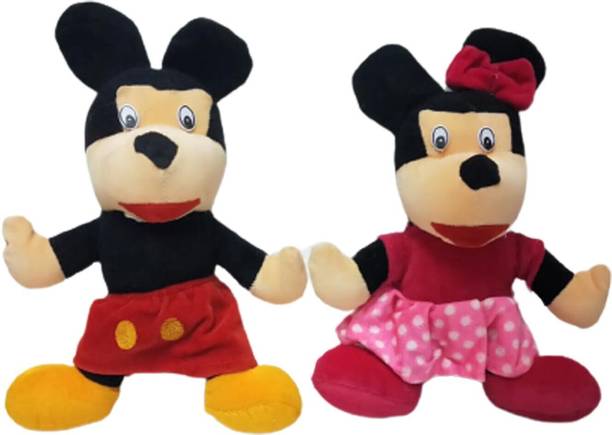 salvusappsolutions Cartoon Mickey Mouse and Minnie Mouse Toy for Kids (Multicolor_7x10 Inch) Decorative Showpiece  -  25 cm