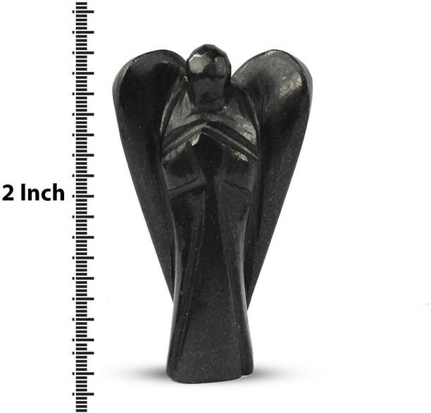 CRYSTU C- New- Black Tourmaline Angel 2 inchBlack0.015_L76 Decorative Showpiece  -  5 cm