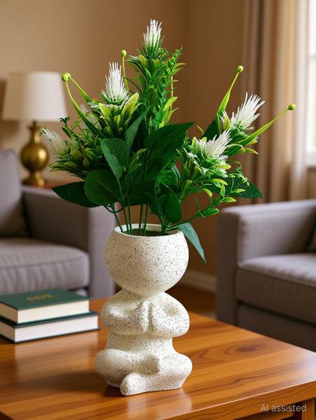 artivista Graceful Resin Namstey Baby Planter Showpiece For Home Living Room Gift Items Decorative Showpiece - 20 cm