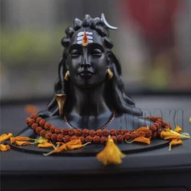 SBBCO Divine Edge Adiyogi Shiv Ji Statue For Pooja Room & Car Dashboard Decorative Showpiece  -  7 cm