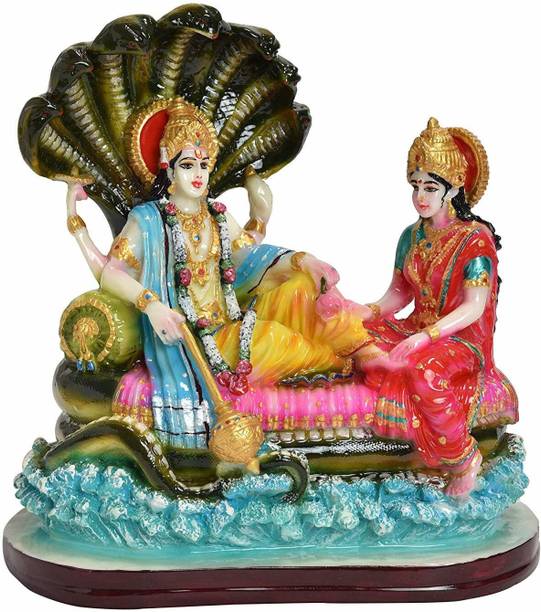 Gifts 'N' Greetings Home Décor Polyresin Elegant Laxmi Narayan Show Piece Decorative Showpiece  -  24 cm