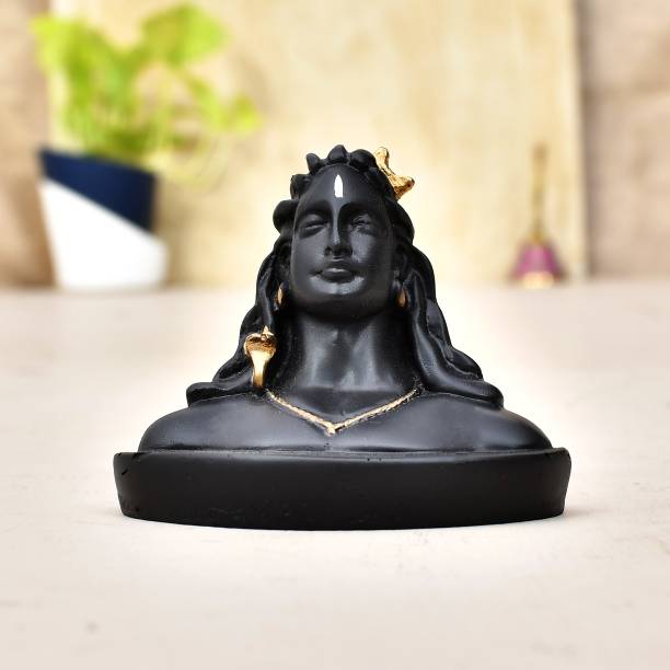 Craft Junction Adiyogi Shiva Idol for CarDash Board,Pooja & Gift, Mahadev Lord Adiyogi Shankara Decorative Showpiece  -  10 cm