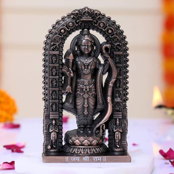 Craftam Ram Lalla Idol For Home And Office Temple And Car Dashbord Decorative Showpiece  -  11 cm