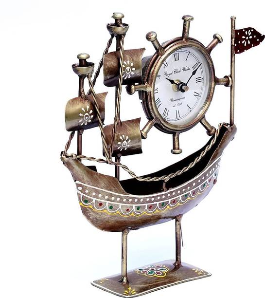 Vintage Sailor Ship Clock Decorative Showpiece  -  25 cm