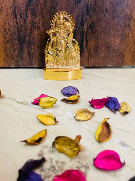 Pucchi Radha Krishan Statue Murti metal Finish , Krishna statue , Krishan JI Murti Decorative Showpiece  -  22.000000000000014 cm