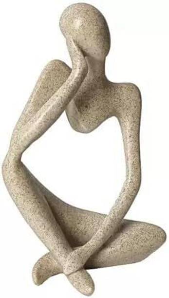 DAXVIN GUJRAT Modern Abstract Thinker Statue Decorative Showpiece - 20 cm