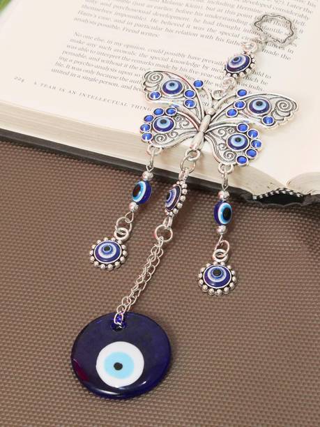 DREAMDECOR Handcrafted Evil Eye Butterfly Wall Hanging for Home, Living Room & Office Decorative Showpiece  -  24 cm