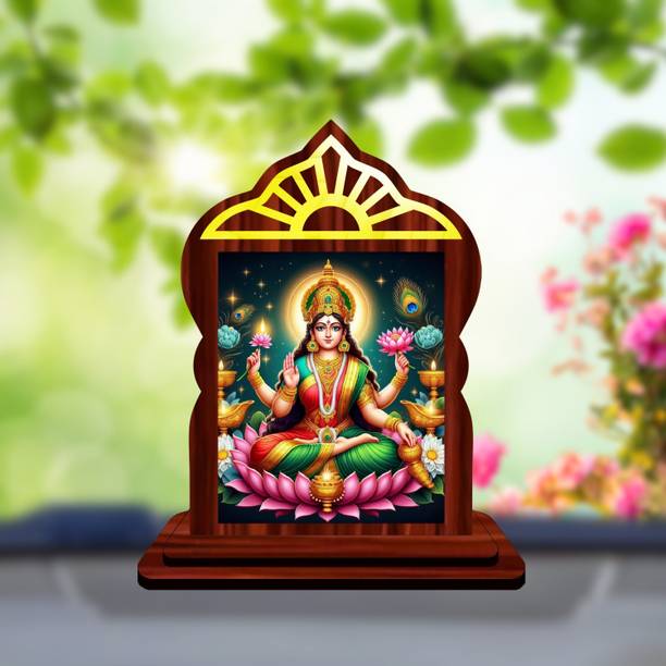 GiftsRange Lakshmi Laxmi Mahalaxmi Car Dashboard Idol Decorative Showpiece  -  10.4 cm