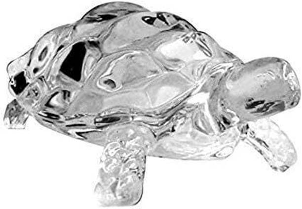 ANI DIVINE Crystal Turtle Tortoise, Good Luck Best Gift for Career & Luck Decorative Showpiece  -  5 cm