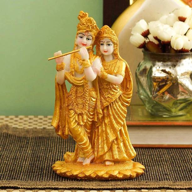 TIED RIBBONS Lord Radha Krishna Idol Showpiece Figurine(11 Cm X 8 Cm X 19 Cm, Resin) Decorative Showpiece  -  19 cm