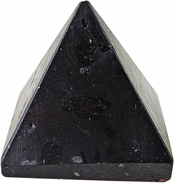 Shubhanjali Black Tourmaline Triangle Stones Crystal Pyramid for Vastu Healing 100-150 Gm Decorative Showpiece  -  2.5 cm