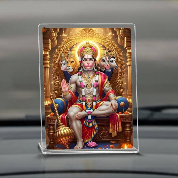 Ashani creation Panchamukhi Hanuman Car Deshbord | Five-Faced Hanuman Spiritual Poster Decorative Showpiece  -  10.16 cm