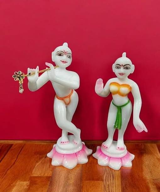 VAMIKA HANDICRAFTS Iskon Radha Krishna Statue 6 inch Decorative Showpiece  -  16.1 cm
