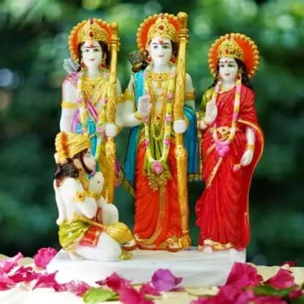 Suthar's Ram Darbar God Idol, Pooja Gift Items and Murti for Mandir Decorative Showpiece  -  5 cm