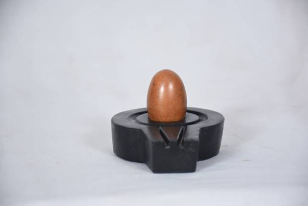 PUJARA SHIVLING ART Original Natural Narmadeshwar Shivling Jaladhari ForHomePooja Decorative Showpiece  -  3 cm