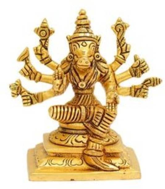 HE Products Varahi Amman 8 Handed Brass Statue Decorative Showpiece  -  6 cm