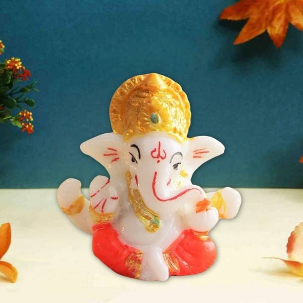 VALUE CRAFTS Divine Magnet Ganesha Shiva Idol for Home Temple and Office Decor Decorative Showpiece  -  4.77 cm