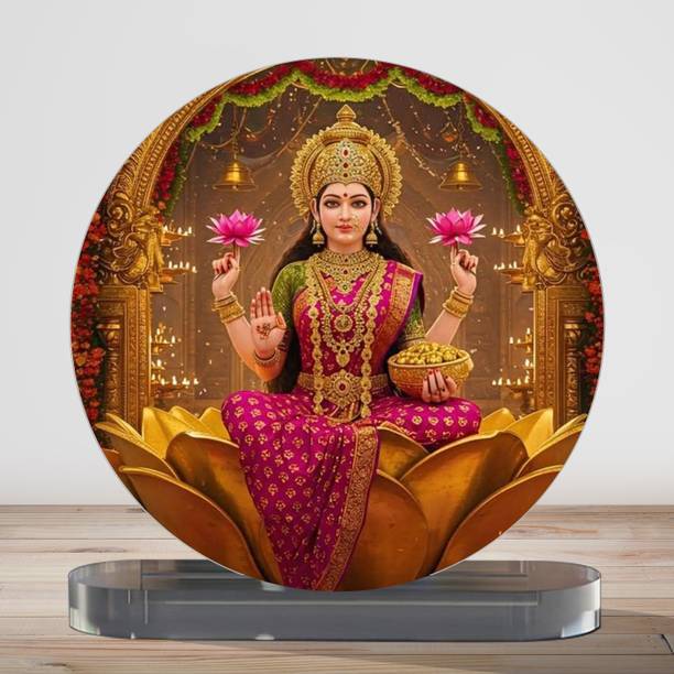 Kaqeink Lakshmi Mata Car Dashboard Idol Decorative Showpiece  -  7.62 cm
