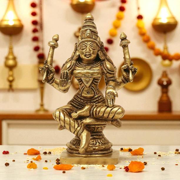 SHANTI BRASS LAKSHMI IDOL Decorative Showpiece  -  10.2 cm