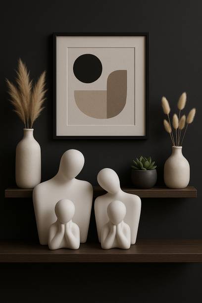 aabco Handcrafted Family Couple Figurine for Luxury Accent डेकोरेटिव शोपीस  -  18 cm