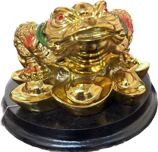 ISH Vastu Fengshui Wish Fulfilling Tortoise Turtle Family with Money Coins Decorative Showpiece  -  10 cm
