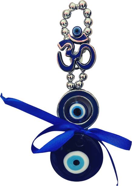 GJ Big Eyes Evil Eye Hanging Nazar Battu for Home & Car Good Luck & Prosperity Decorative Showpiece  -  16 cm