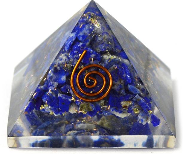 REIKI CRYSTAL PRODUCTS Lapis Lazuli Pyramid Orgone Pyramid Natural Crystal Pyramid 40-50 mm EMF Protection Orgonite Pyramid Reiki Healing Stone Pyramid For Vastu Correction And Increase Energy Decorative Showpiece  -  4 cm