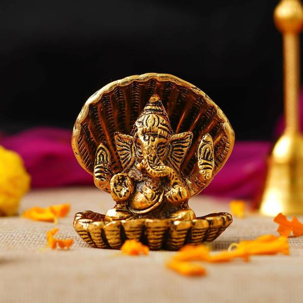 ZenCrafts Premium Lord Ganesha Statue Decorative Showpiece for Home and Office Decorative Showpiece  -  8 cm