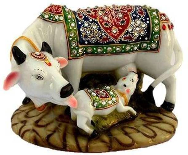 Craftizen Kamdhenu Cow with Calf Idol for Home Decoration,Gift Decorative Showpiece  -  39 cm