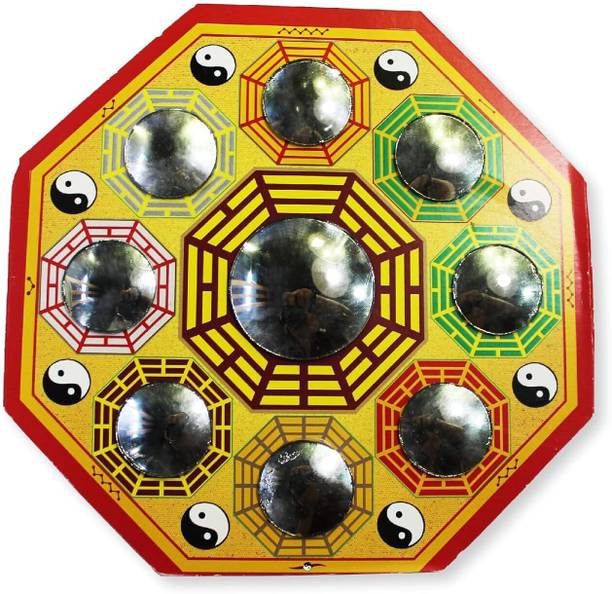 Home Genie Vastu Bagua Mirror for Protection and Energy Balancing Decorative Showpiece  -  20 cm