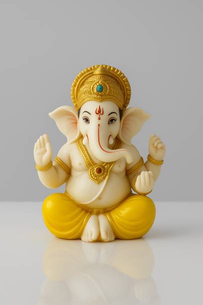 WEAR CRAFT TDM - Lord Ganesha Mini Ganesh Ji Decorative Showpiece  -  7 cm