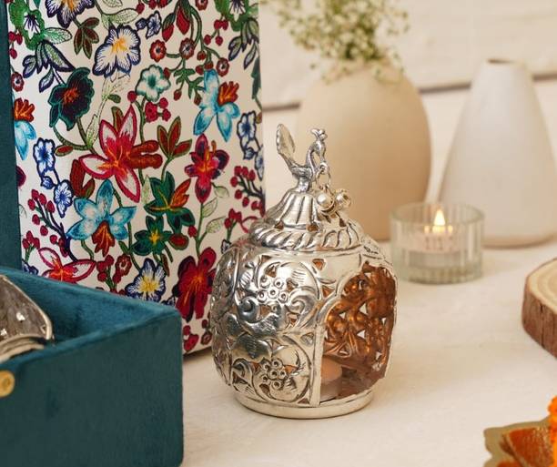 HAR HAR MAHADEV TEALIGHT CANDLE HOLDER Decorative Showpiece  -  15 cm