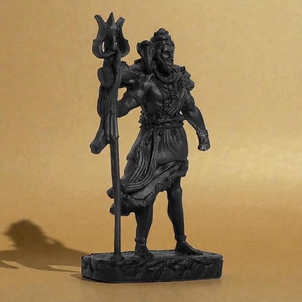 TWILIGHT GLOW Lord Shiva Divine Figurine for Spiritual Vibes Decorative Showpiece  -  10 cm