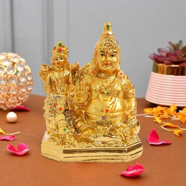 NOKTUS kuber idol, laxmi kuber murti for home decor, Statue of Lord Kubera, kuber murti Decorative Showpiece  -  10 cm