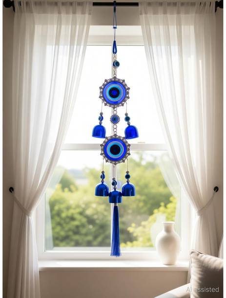 Arun 5 bell double evil eye Decorative Showpiece  -  38 cm